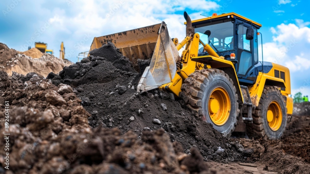 Excavator Loading Dirt. Excavator Loading Dirt.