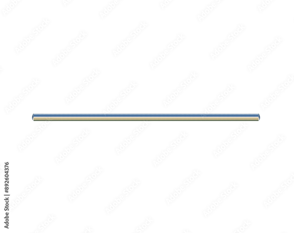 New short horizontal metal pipe made of metal. On isolated transparent background. New short horizontal metal pipe made of metal. On isolated transparent background.