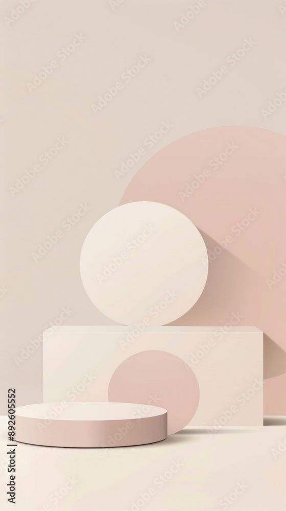 A white background with three round shapes on it A white background with three round shapes on it