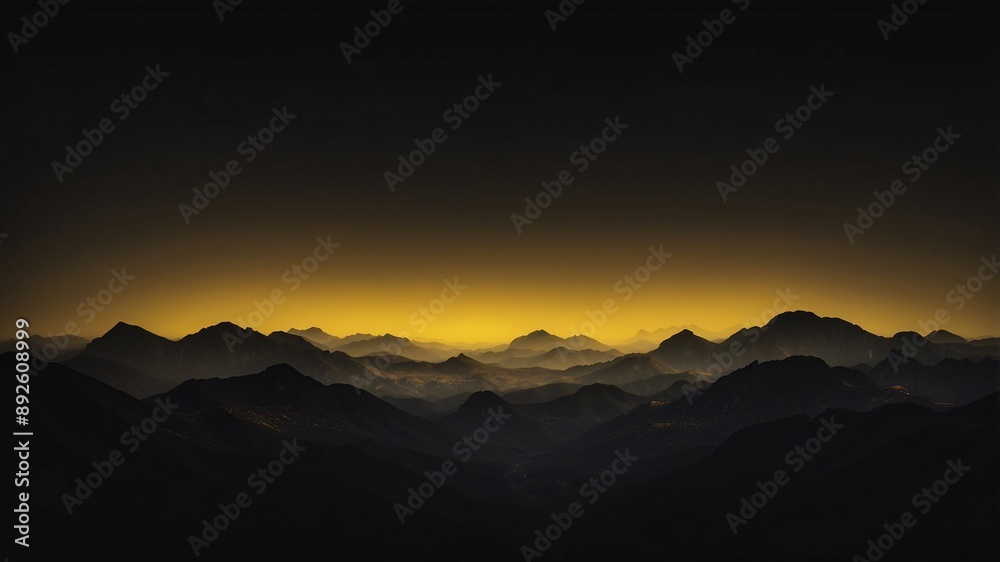 Silhouettes of Mountains at Dusk Silhouettes of Mountains at Dusk
