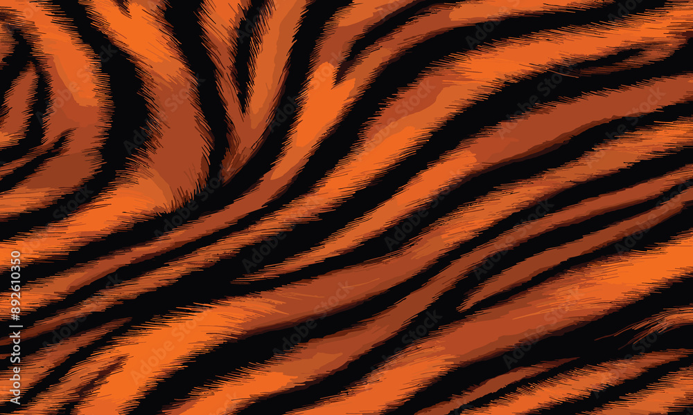 Abstract Tiger Skin Pattern Vector Illustration Wild Texture Seamless Design. Animal Striped Skin Fur Pattern Texture Background Abstract Tiger Skin Pattern Vector Illustration Wild Texture Seamless Design. Animal Striped Skin Fur Pattern Texture Background