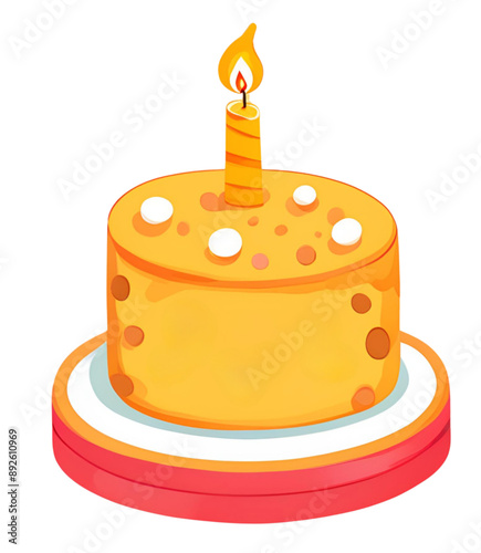 Cute cheese birthday cake 