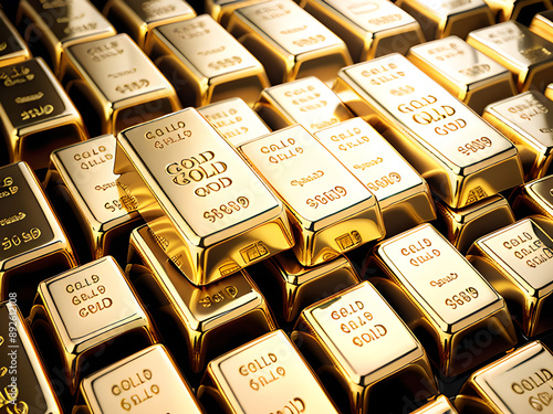 Aesthetic wallpaper with gold bars