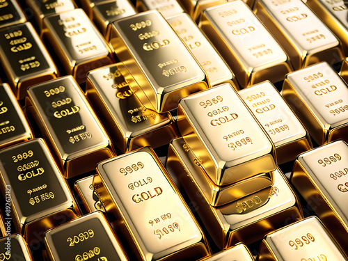 Aesthetic wallpaper with gold bars
