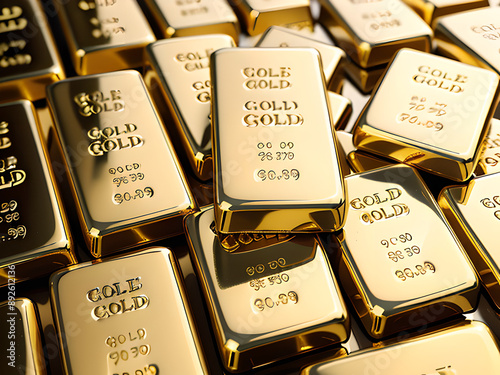 Aesthetic wallpaper with gold bars