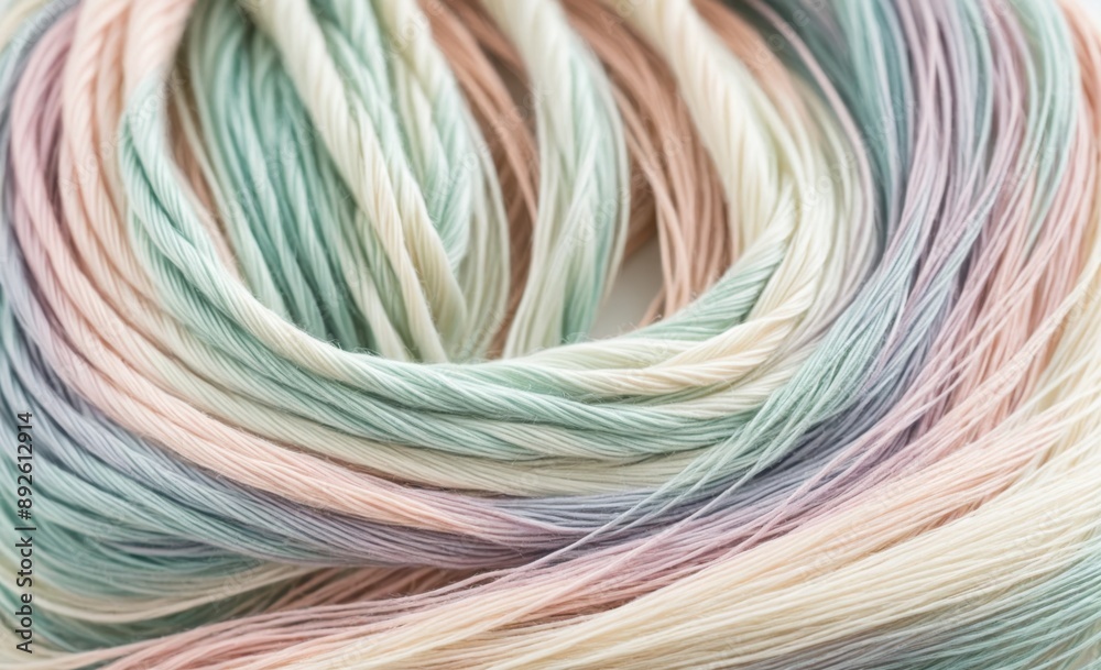 Pastel Yarn Close-Up Pastel Yarn Close-Up