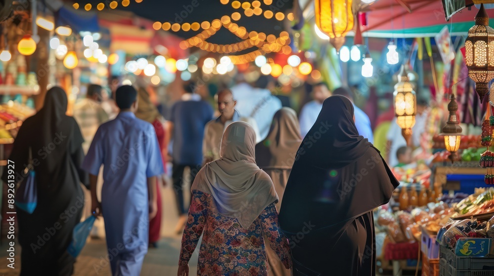 A market scene during the month of Ramadan