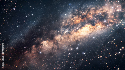 realistic high-resolution photo of galaxy, with detailed background