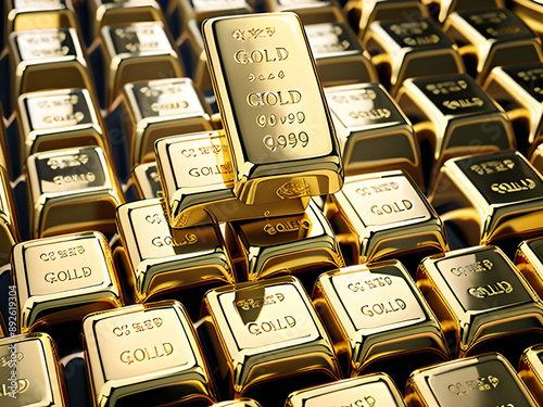 Aesthetic wallpaper with gold bars