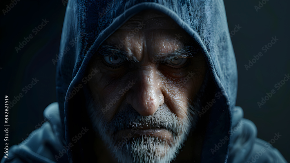 realistic high-resolution photo of man, with detailed background