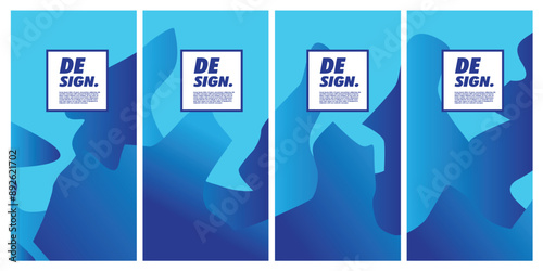 Cool abstract blue gradient background suitable for social media