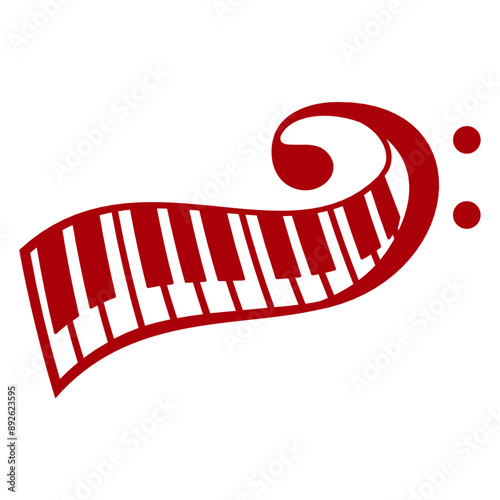 Keyboards Piano Clef Keys Bass Music Note French Violin Treble Musical Instrument Sound Love Icon Symbol Design