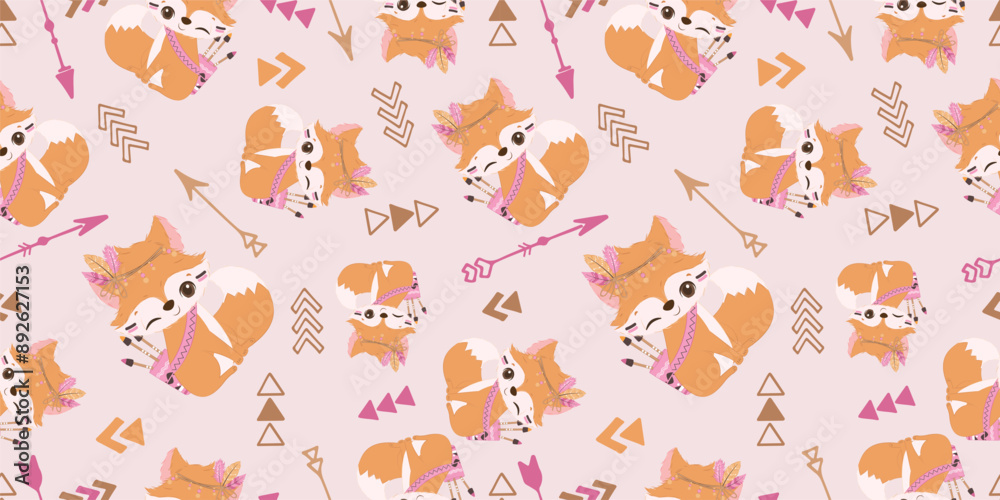 Cute baby animals seamless pattern Cute baby animals seamless pattern