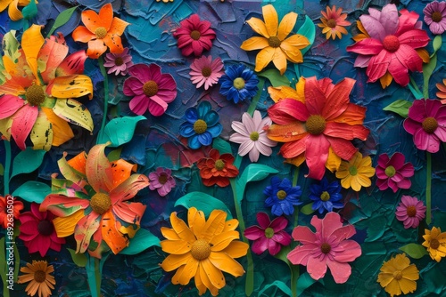 Colorful flowers.