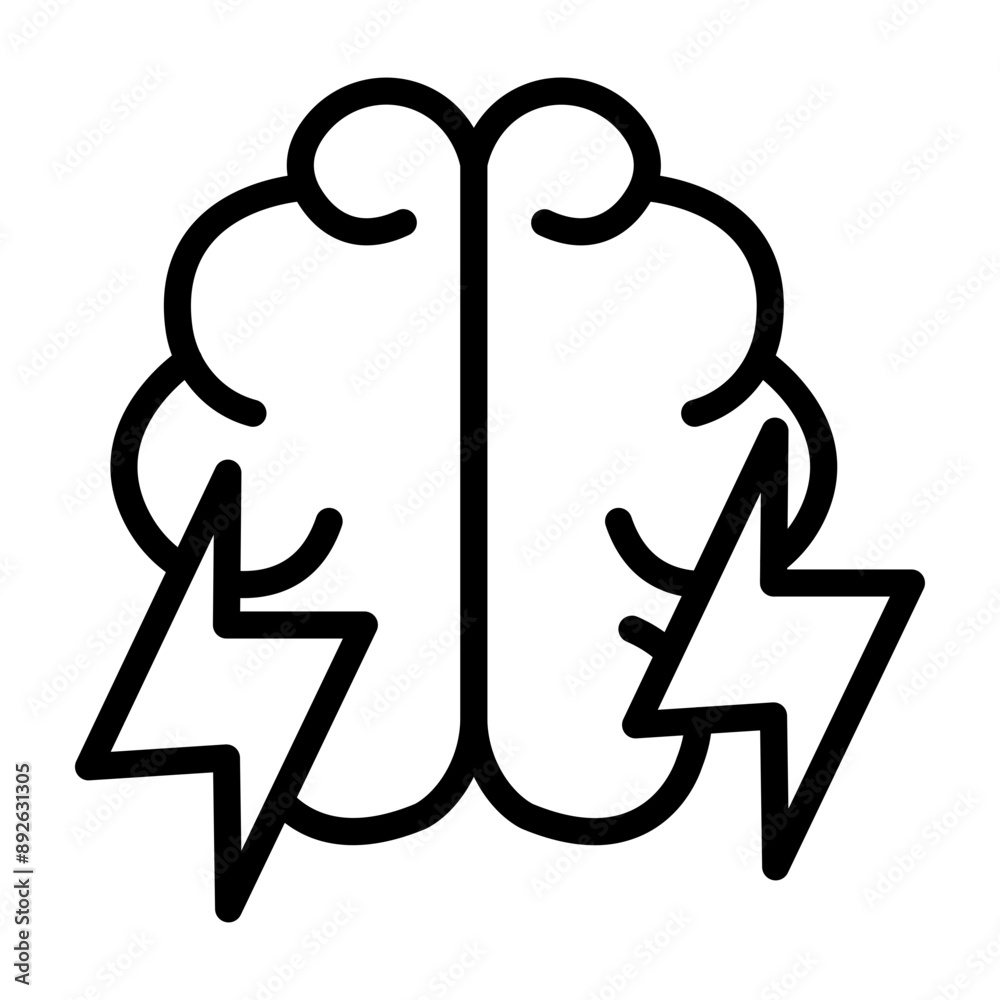 Obraz premium Brainstorming Vector Line Icon Design