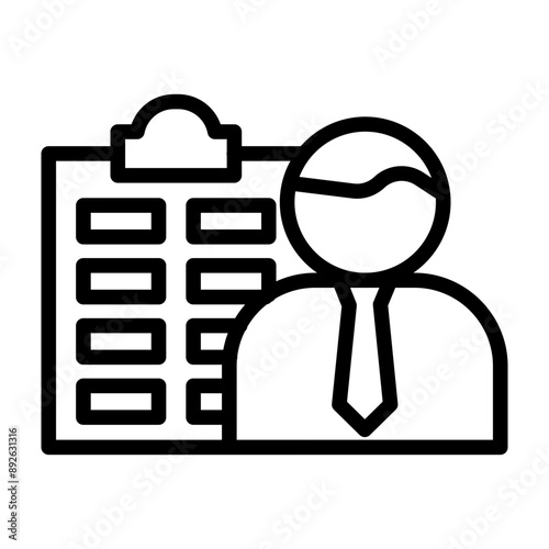 User Scenario Vector Line Icon Design