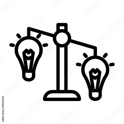 Idea Prioritization Vector Line Icon Design