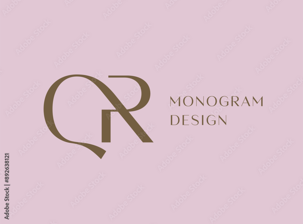 QR letter logo icon design. Classic style luxury initials monogram. QR letter logo icon design. Classic style luxury initials monogram.