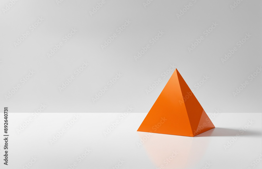 Fototapeta premium low-poly orange in front of white background artistic artwork