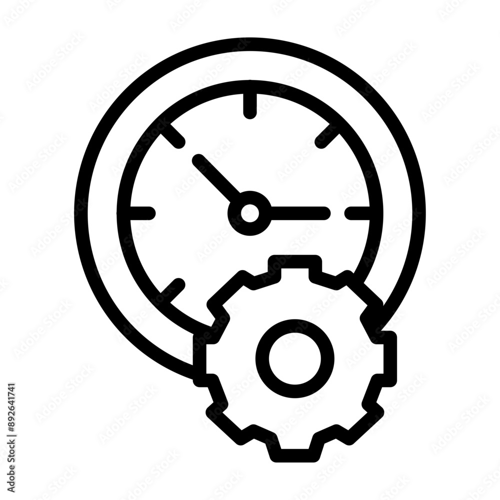 3176-Time Management Vector Line Icon Design 3176-Time Management Vector Line Icon Design