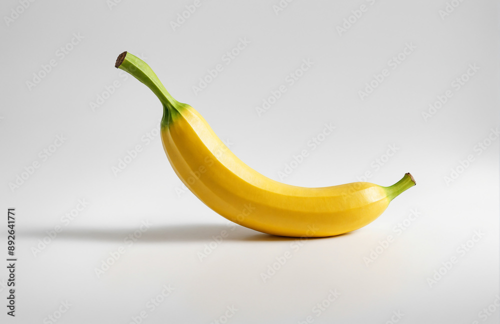 low-poly yellow banana in front of white background artistic artwork low-poly yellow banana in front of white background artistic artwork