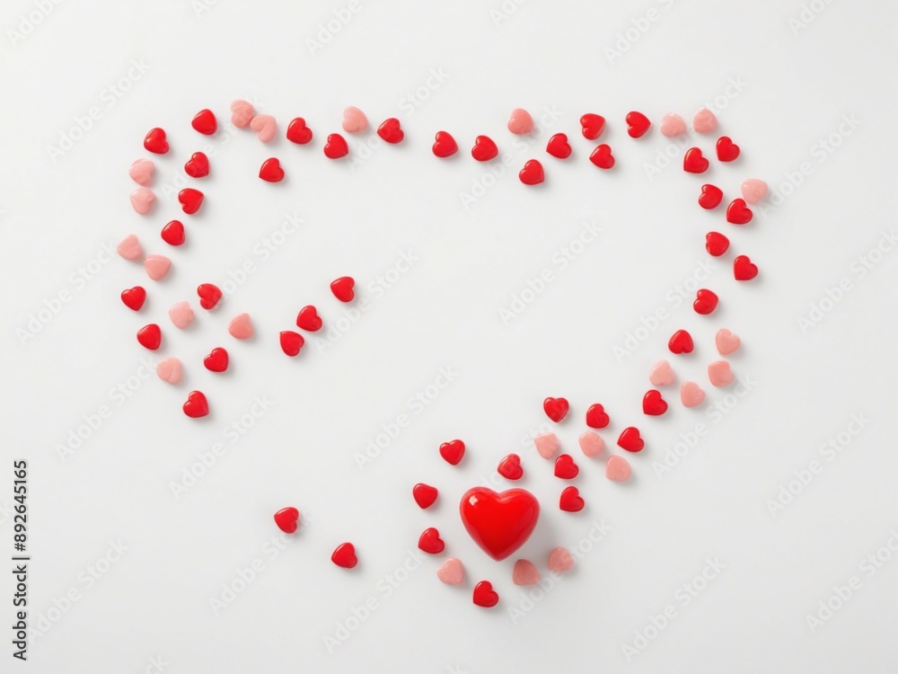 heart made of red beads heart made of red beads