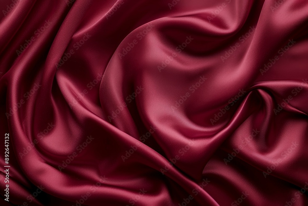 Elegant wavy red silk satin material background Elegant wavy red silk satin material background