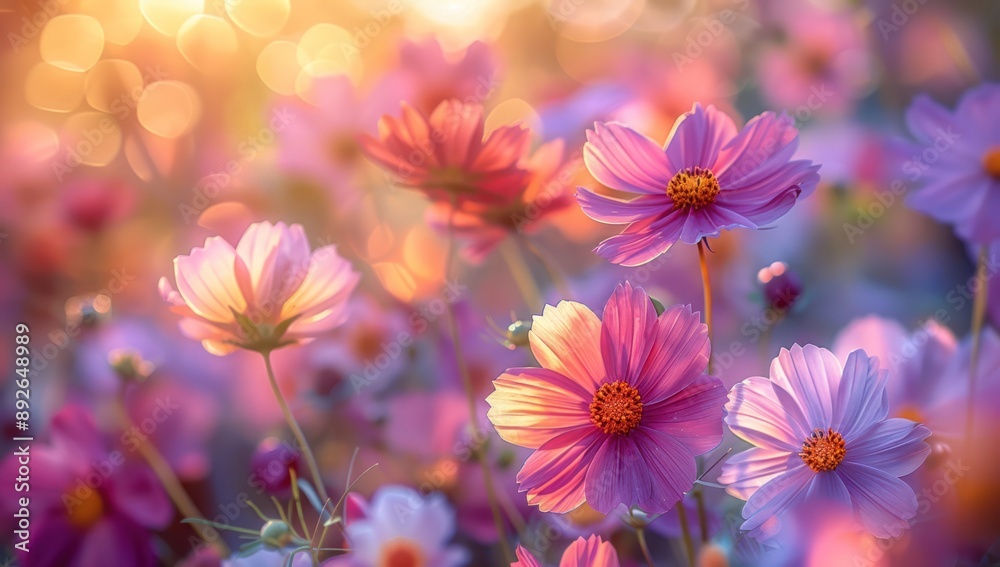 Cosmos Flowers in a Field of Light Cosmos Flowers in a Field of Light