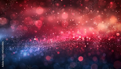 Abstract Red and Blue Glitter Background