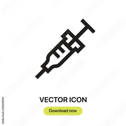 Anesthesia icon vector. Linear-style sign for mobile concept and web design. Anesthesia symbol illustration. Pixel vector graphics - Vector.