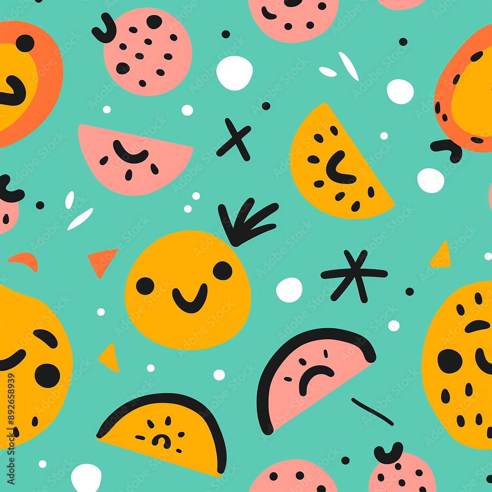 cute seamless pattern made with generative AI cute seamless pattern made with generative AI