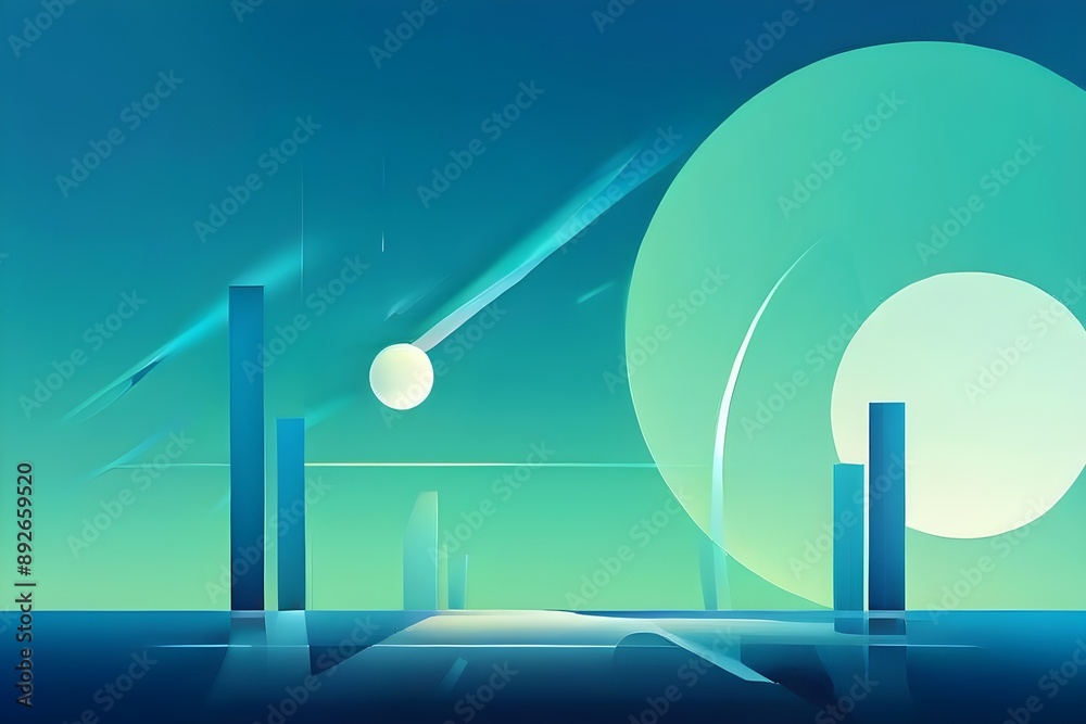 Fototapeta premium minimalist abstract wallpaper as symbol for virtual reality