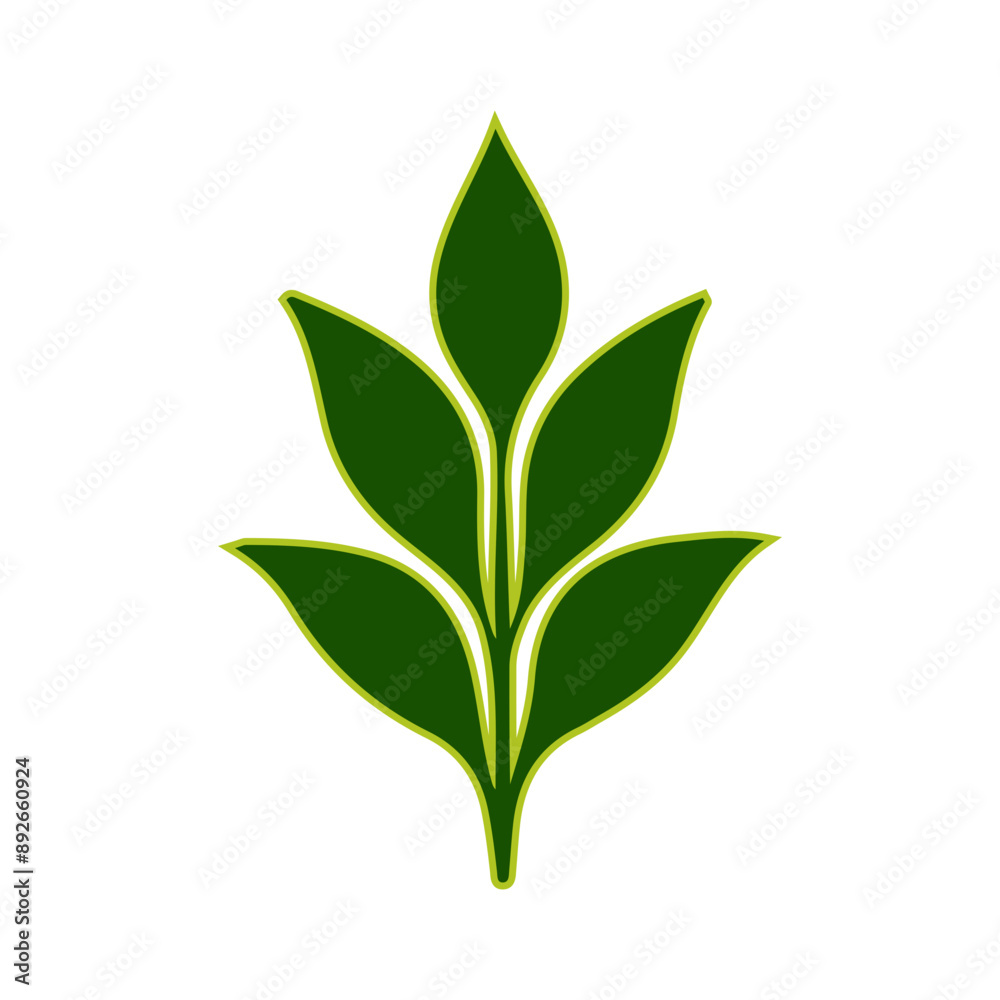 Naklejka premium leaf vector, vector illustration, abstract, art, 3d rendering