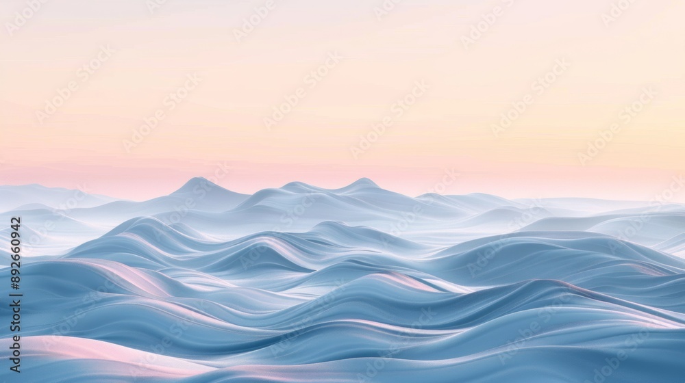 A beautiful, serene ocean scene with a pink and orange sky in the background A beautiful, serene ocean scene with a pink and orange sky in the background