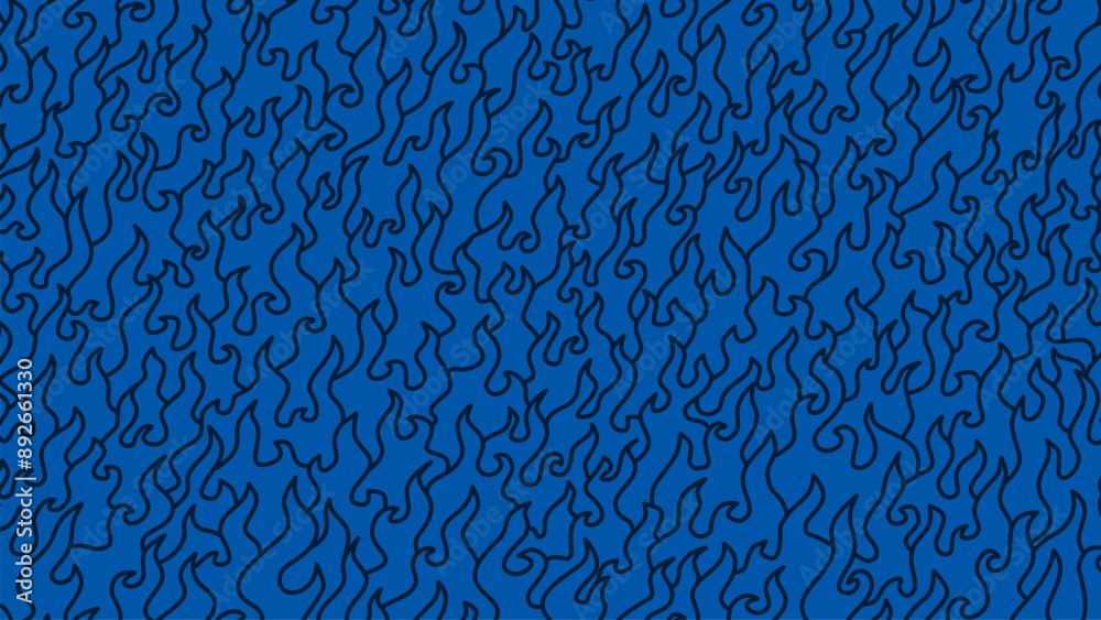 Fototapeta premium Abstract blue Fire Background. Abstract flame Background. doodle fire background. blue Fire Pattern background. Fire flame pattern. 