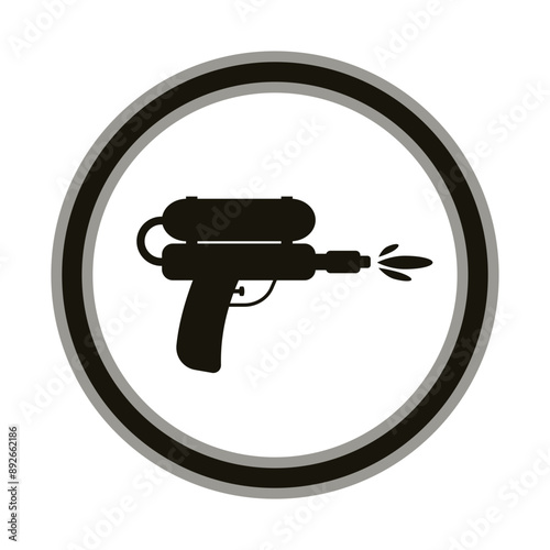 gun vector, vector illustration, abstract, art, 3d rendering