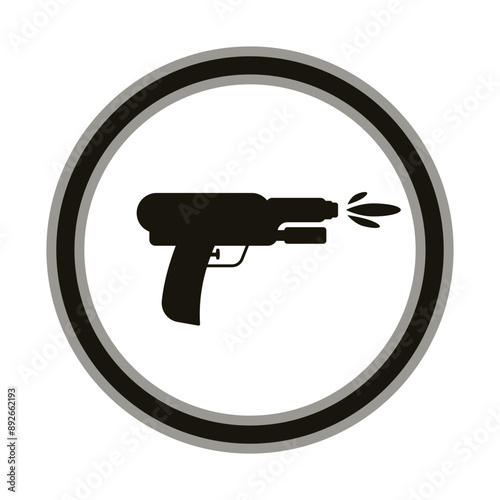 gun vector, vector illustration, abstract, art, 3d rendering