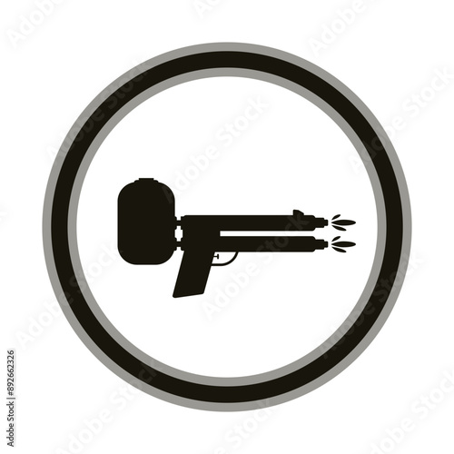 gun vector, vector illustration, abstract, art, 3d rendering