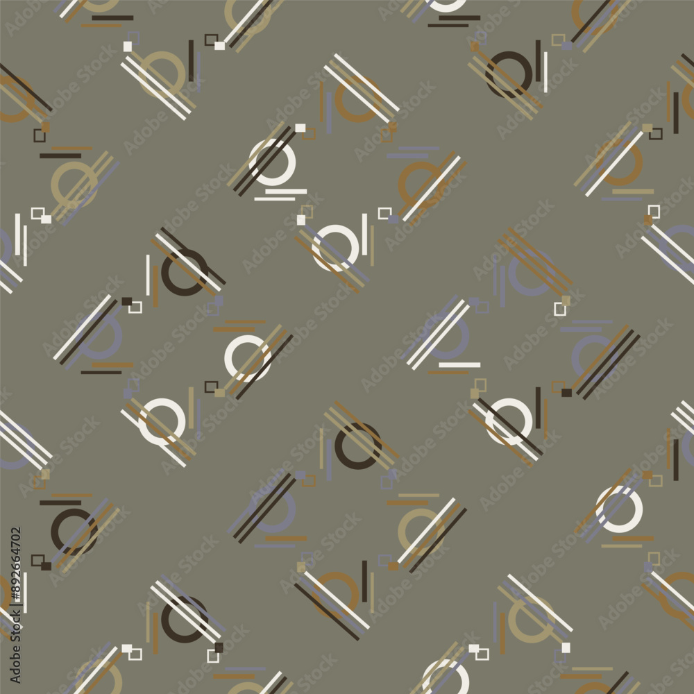 Abstract shapes geometric motif basic pattern. Modern fabric design textile swatch all over print block. Abstract shapes geometric motif basic pattern. Modern fabric design textile swatch all over print block.