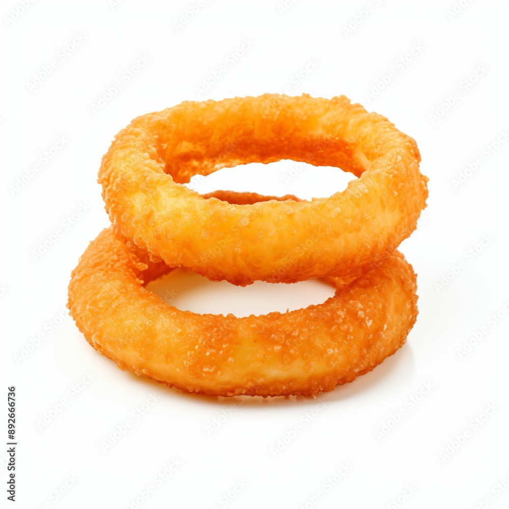 onion rings on white background onion rings on white background