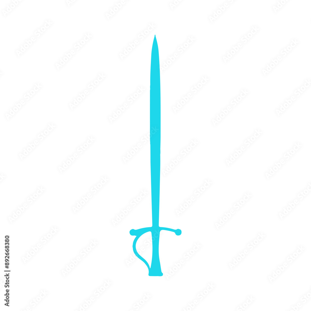 blue sword weapon vector, silhouette, vector illustration, abstract, art, 3d rendering blue sword weapon vector, silhouette, vector illustration, abstract, art, 3d rendering