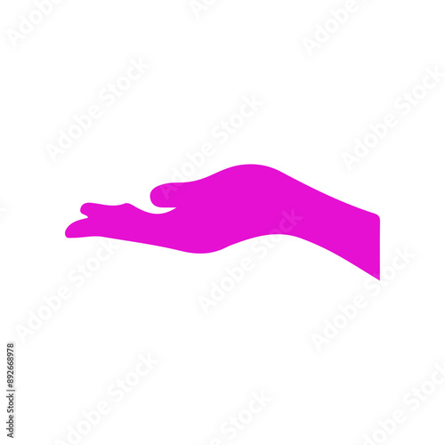 vector hand, logo, vector illustration, abstract, art, 3d rendering, silhouette