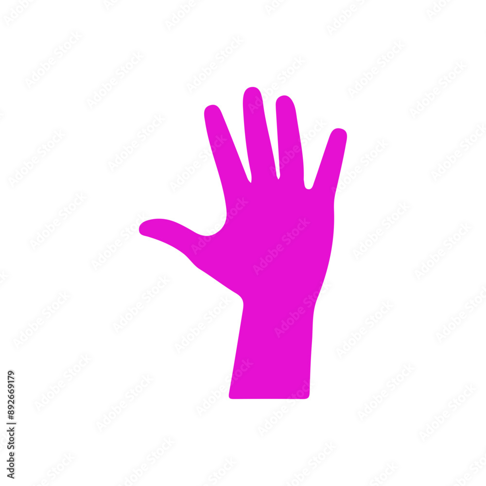 Obraz premium vector hand, logo, vector illustration, abstract, art, 3d rendering, silhouette