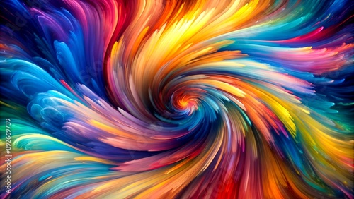 Wallpaper Mural A Symphony of Motion: A Digital Illustration of a Whirlwind of Color and Form, Capturing the Energy of Abstract Expressionism Generative AI Digital art generation Torontodigital.ca