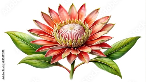 A Detailed Botanical Illustration of a Rare and Exotic Flower Generative AI Deep art