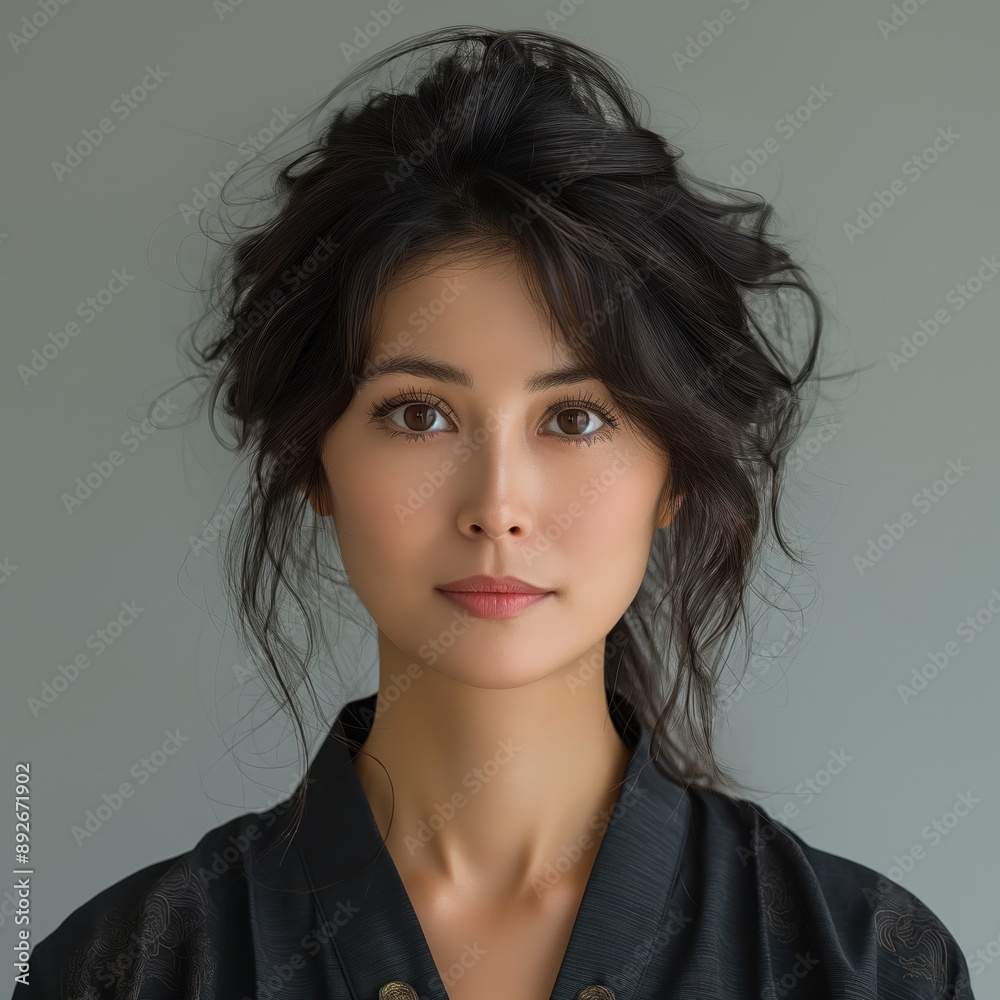 Woman in Black Top with Natural Hairstyle