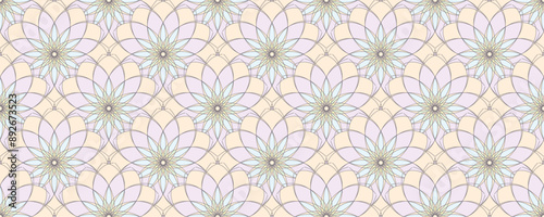 паттерн 590Abstract vector seamless mandala background. Texture in oriental style for design, print, scrapbooking, textiles, packaging, wallpaper