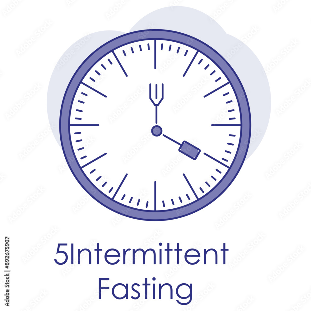 Intermittent Fasting Icon with editable stroke. Intermittent Fasting Icon with editable stroke.