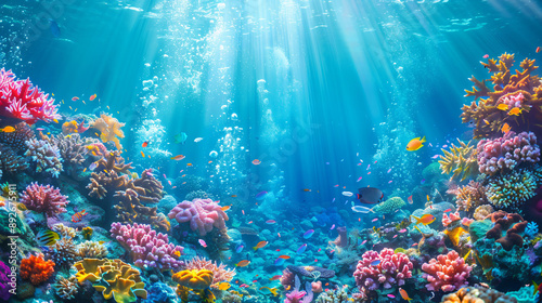 Wallpaper Mural Marine Magic Colorful Coral Reef and Underwater Wildlife Torontodigital.ca