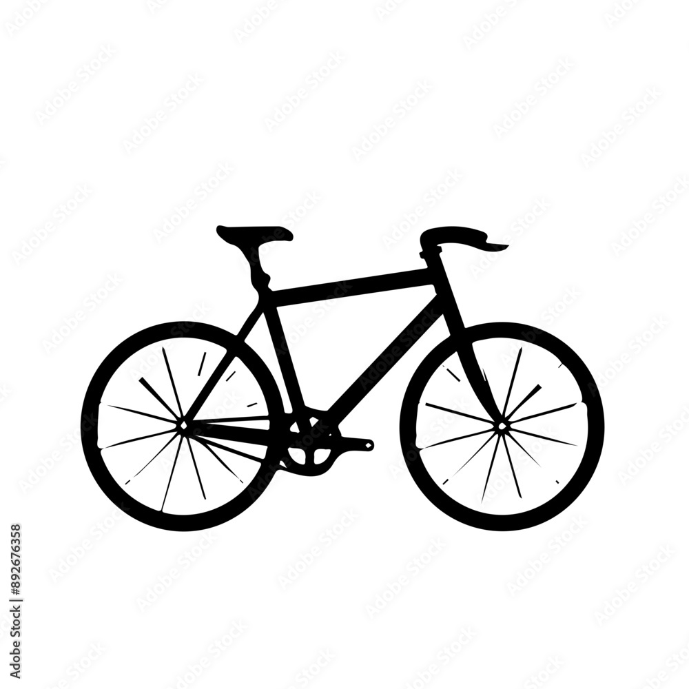 Obraz premium bicycle vector, logo, vector illustration, abstract, art, 3d rendering, silhouette